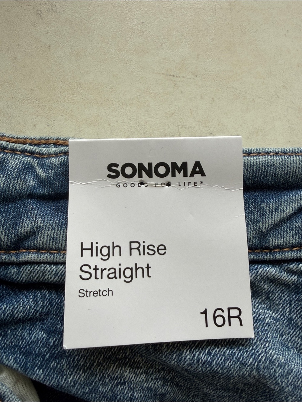 Sonoma Women's Straight Leg Denim Jeans in Blue Wash - Picture 3 of 5